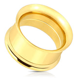 Pair 316L Surgical Steel Double Flared Screw Fit Tunnel Ear Plug