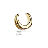 1 Pc Plain All Surgical Steel Saddle Spreader Ear Plugs