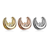 1 Pc Floral Filigree Center All Surgical Steel Saddle Spreader Ear Plugs
