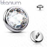 Implant Titanium Flat Crystal Dermal Anchor Top 14G