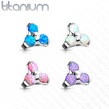 Titanium Opal Trinity Triangle Top for Lip Eyebrow Dermal