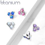 Titanium Opal Trinity Triangle Top for Lip Eyebrow Dermal