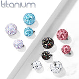 Implant Grade Titanium Epoxy Covered Crystal Paved Dermal Anchor Top