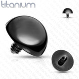 1 Pc Implant Grade Titanium Flat Dome Top Dermal Anchor Tops