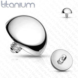 1 Pc Implant Grade Titanium Flat Dome Top Dermal Anchor Tops