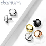 1 Pc Implant Grade Titanium Flat Dome Top Dermal Anchor Tops