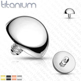 1 Pc Implant Grade Titanium Flat Dome Top Dermal Anchor Tops