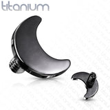 Titanium Flat Crescent Moon Top for Lip Eyebrow Dermal
