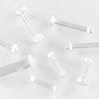 Acrylic Piercing Retainers with Clear O-Ring 16G Pack