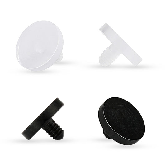 5 Pc Acrylic Dermal Anchor Piercing Retainers Pack