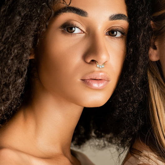 High Quality Precision CZ Bead Hinged Segment Septum Ear Cartilage Helix Tragus Rings