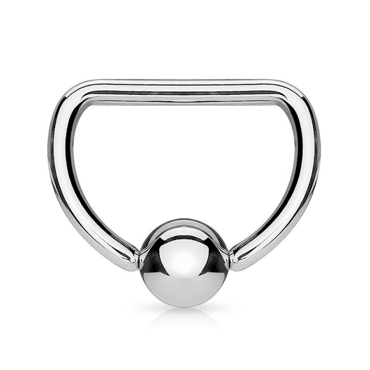 Surgical Steel D Shaped Captive Bead Rings