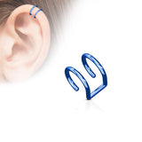 Double Ring Fake Non Piercing Ear Cartilage Helix Cuff Earring