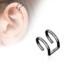 Double Ring Fake Non Piercing Ear Cartilage Helix Cuff Earring