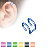 Double Ring Fake Non Piercing Ear Cartilage Helix Cuff Earring