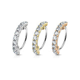 CZ Lined Ear Cartilage Daith Tragus Helix Earrings Hoop Nose Rings