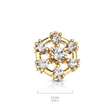 CZ Hexagonal Internal Threaded Dermal Anchor Top