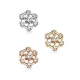 CZ Hexagonal Internal Threaded Dermal Anchor Top