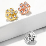 CZ Hexagonal Internal Threaded Dermal Anchor Top