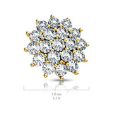 CZ Paved Sunburst Internal Threaded Dermal Anchor Top