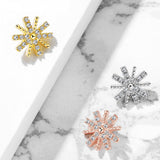 9.5 mm CZ Paved Snow Flake Internal Threaded Dermal Anchor Tops