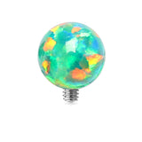 Opal Ball 316L Surgical Steel Dermal Anchor Top