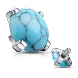 Semi Precious Stone Prong Set Dermal Anchor Top