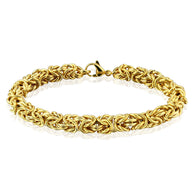 Multi Wire Tangled Ball Chain Gold IP Stainless Steel Bracelet