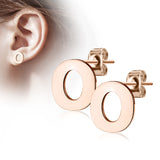 Pair of 14kt Rose Gold Plated Alphabet Initial Dangle Earring Studs
