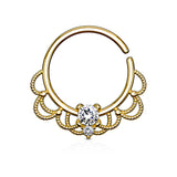 CZ Filigree Nose Septum Ear Cartilage Daith Helix Tragus Rings
