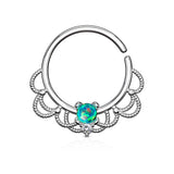 Opal Filigree Nose Septum Ear Cartilage Daith Helix Tragus Rings