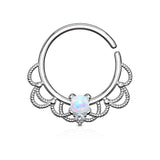 Opal Filigree Nose Septum Ear Cartilage Daith Helix Tragus Rings