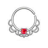 Opal Filigree Nose Septum Ear Cartilage Daith Helix Tragus Rings