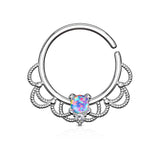 Opal Filigree Nose Septum Ear Cartilage Daith Helix Tragus Rings