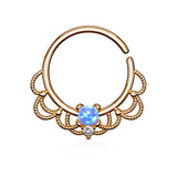Opal Filigree Nose Septum Ear Cartilage Daith Helix Tragus Rings