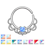 Opal Filigree Nose Septum Ear Cartilage Daith Helix Tragus Rings