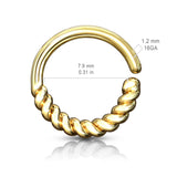 Braided Bendable Hoop Ring Nose Septum Ear Cartilage Daith