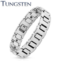 16mm Width Linked Tungsten Carbide Chain Bracelets