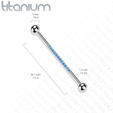 Lined Opal Implant Grade Titanium Industrial Barbells