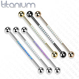 Lined Opal Implant Grade Titanium Industrial Barbells