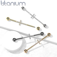 Cross Implant Grade Titanium Industrial Barbells