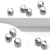10 Pc Threaded Surgical Steel balls For Tragus Eyebrow Cartilage Labret Piercing