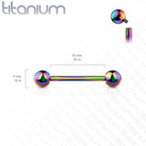Internal Threaded Implant Grade Solid Titanium Barbells Tongue Rings