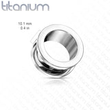 1 Pc Solid Implant Grade Titanium Double Flare Screw Fit Flesh Tunnel