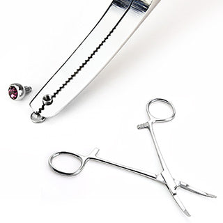 Micro Thin Tip Dermal Anchor Kelly Forceps (2mm hole) Piercing Tools