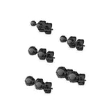 5 Pairs Of Mixed Size Prong Set CZ Stainless Steel Stud Earrings Pack