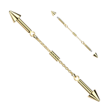 Surgical Steel Connector Chain & Spike Industrial Barbells