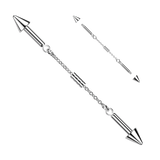 Surgical Steel Connector Chain & Spike Industrial Barbells