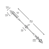 Surgical Steel Connector Chain & Spike Industrial Barbells