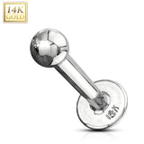 14K Solid Gold Labret Monroe Stud